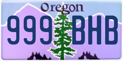 OR license plate 999BHB