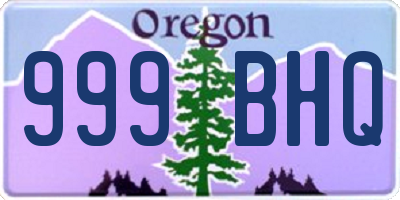OR license plate 999BHQ