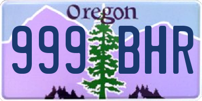 OR license plate 999BHR