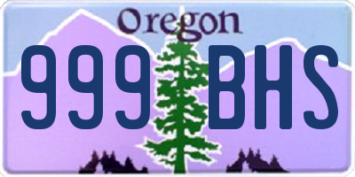 OR license plate 999BHS