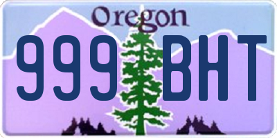 OR license plate 999BHT