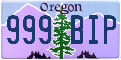 OR license plate 999BIP