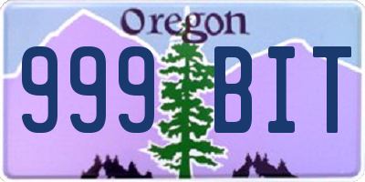 OR license plate 999BIT