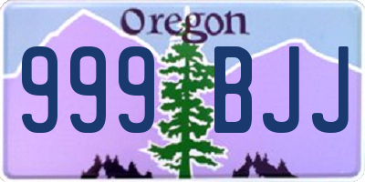 OR license plate 999BJJ