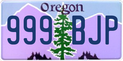 OR license plate 999BJP