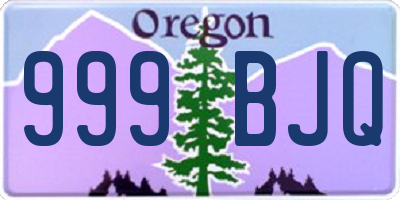 OR license plate 999BJQ