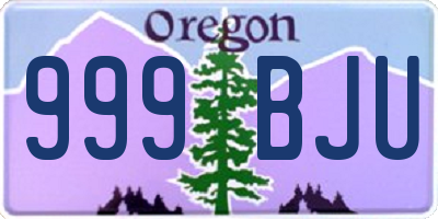 OR license plate 999BJU