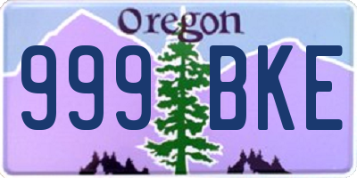 OR license plate 999BKE