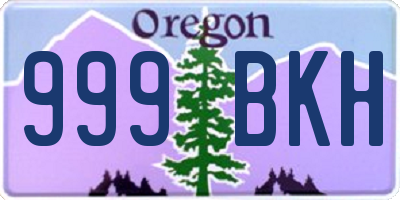 OR license plate 999BKH