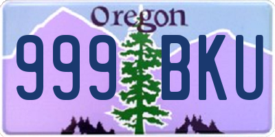 OR license plate 999BKU