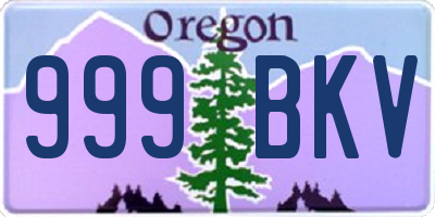 OR license plate 999BKV