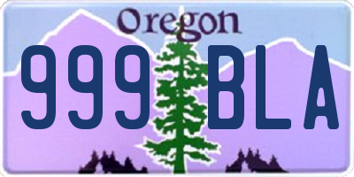 OR license plate 999BLA
