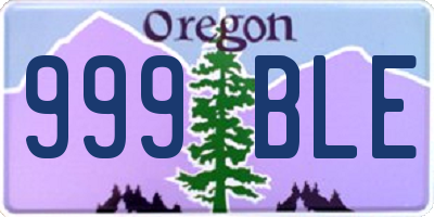 OR license plate 999BLE