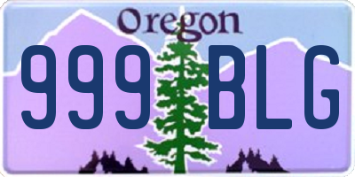 OR license plate 999BLG