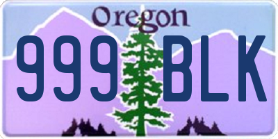 OR license plate 999BLK