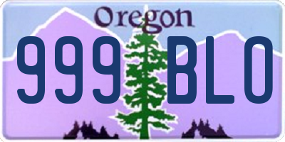 OR license plate 999BLO