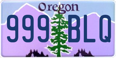 OR license plate 999BLQ