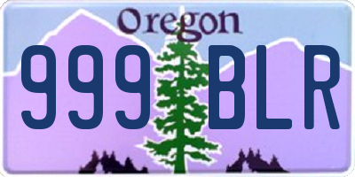 OR license plate 999BLR