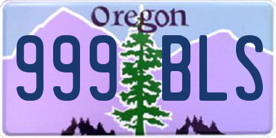 OR license plate 999BLS