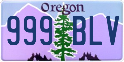 OR license plate 999BLV