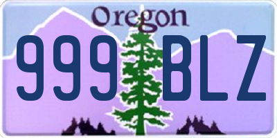 OR license plate 999BLZ