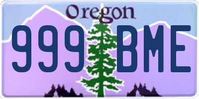 OR license plate 999BME