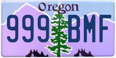 OR license plate 999BMF