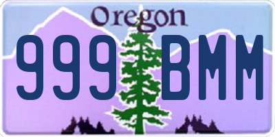 OR license plate 999BMM