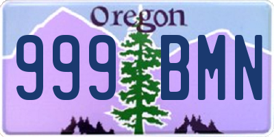OR license plate 999BMN