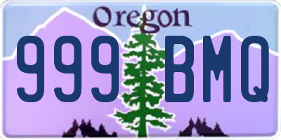 OR license plate 999BMQ