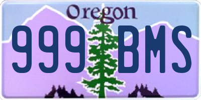OR license plate 999BMS
