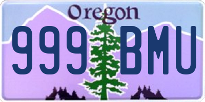 OR license plate 999BMU