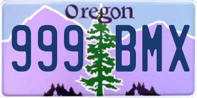 OR license plate 999BMX