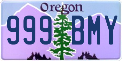 OR license plate 999BMY