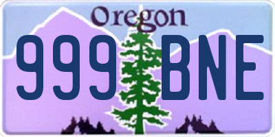 OR license plate 999BNE