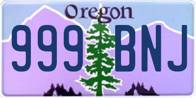 OR license plate 999BNJ