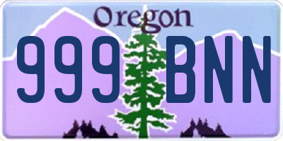 OR license plate 999BNN