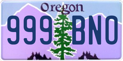 OR license plate 999BNO