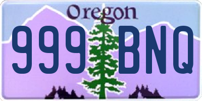OR license plate 999BNQ