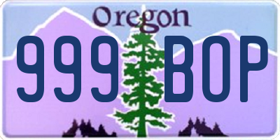 OR license plate 999BOP