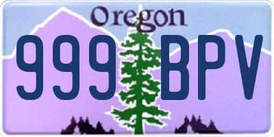 OR license plate 999BPV