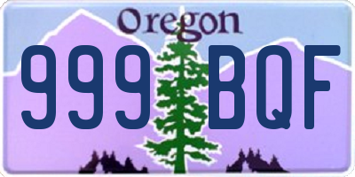 OR license plate 999BQF