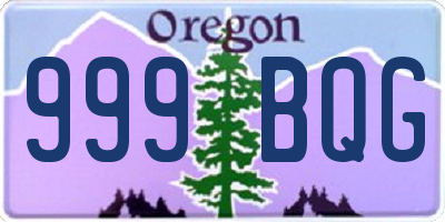 OR license plate 999BQG