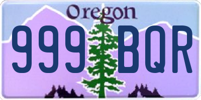OR license plate 999BQR