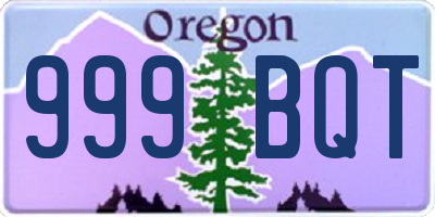 OR license plate 999BQT