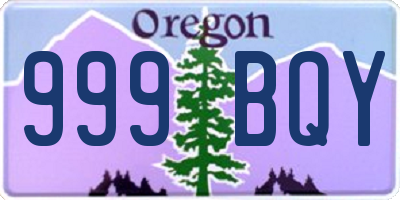 OR license plate 999BQY