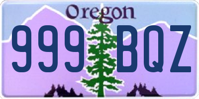 OR license plate 999BQZ