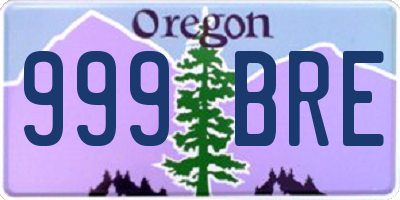 OR license plate 999BRE