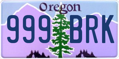 OR license plate 999BRK