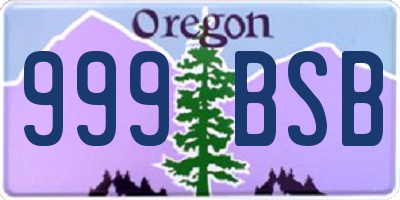 OR license plate 999BSB